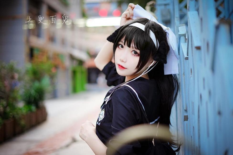 五更百鬼cosplay图片，超恐怖超美妆